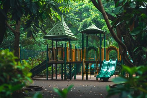 公园露天滑梯游乐场景观设计方案 融合乐趣与自然的儿童乐园